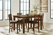 Ralene Counter Height Dining Table and 4 Barstools