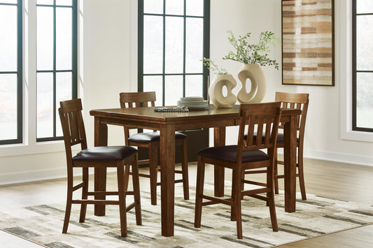 Ralene Counter Height Dining Table and 4 Barstools