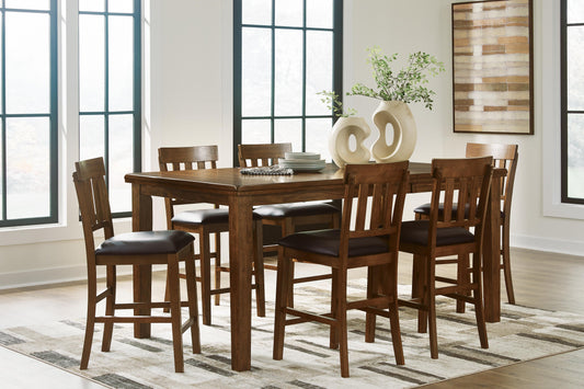 Ralene Counter Height Dining Table and 6 Barstools