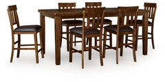 Ralene Counter Height Dining Table and 6 Barstools