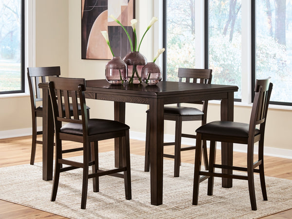 Haddigan Counter Height Dining Table and 4 Barstools