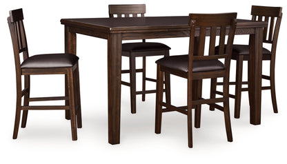 Haddigan Counter Height Dining Table and 4 Barstools