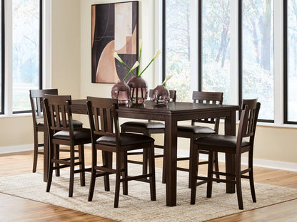 Haddigan Counter Height Dining Table and 6 Barstools