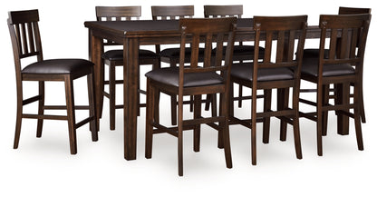 Haddigan Counter Height Dining Table and 8 Barstools