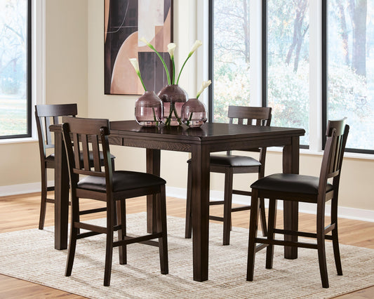 Haddigan Counter Height Dining Table and 4 Barstools