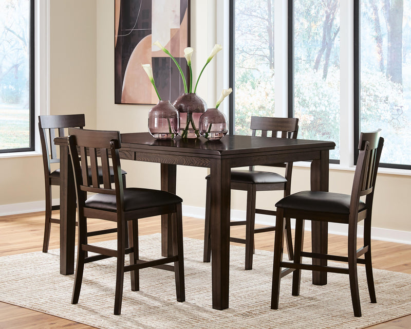 Haddigan Counter Height Dining Table and 4 Barstools