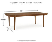 Lyncott RECT Dining Room EXT Table