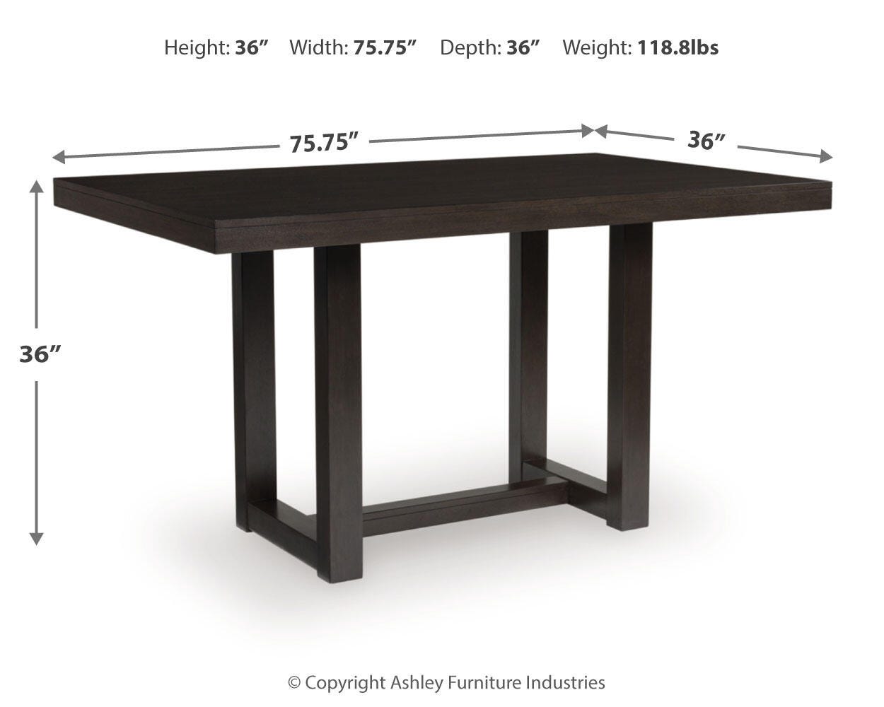 Neymorton RECT Dining Room Counter Table
