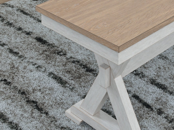 Purlaney 6PC Dining Set with 4 Chairs & Bench