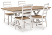 Purlaney Dining Table and 4 Chairs