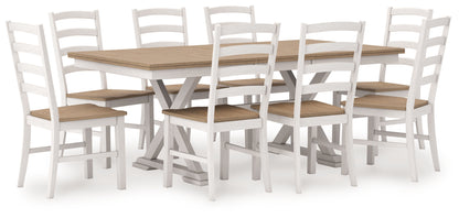 Purlaney Dining Table and 8 Chairs