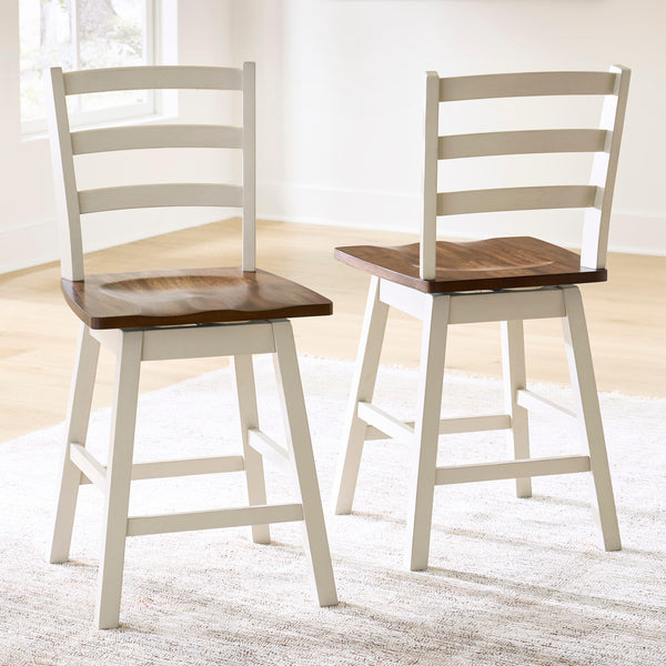 Jendanton Counter Height Swivel Stool (Set of 2)