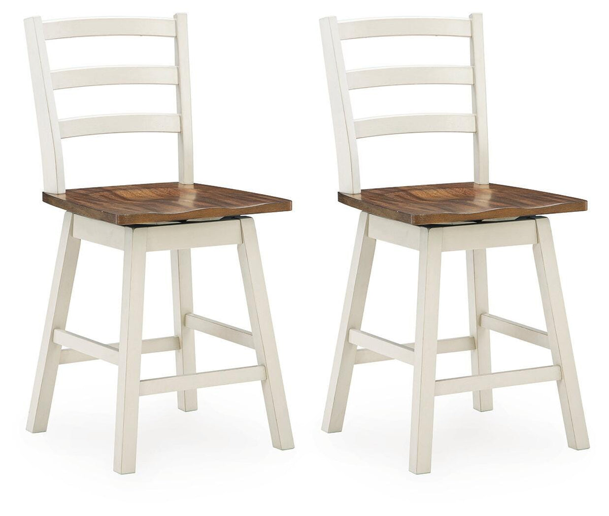 Jendanton Counter Height Swivel Stool (Set of 2)