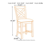 Moriville Counter Height Dining Table and 6 Barstools