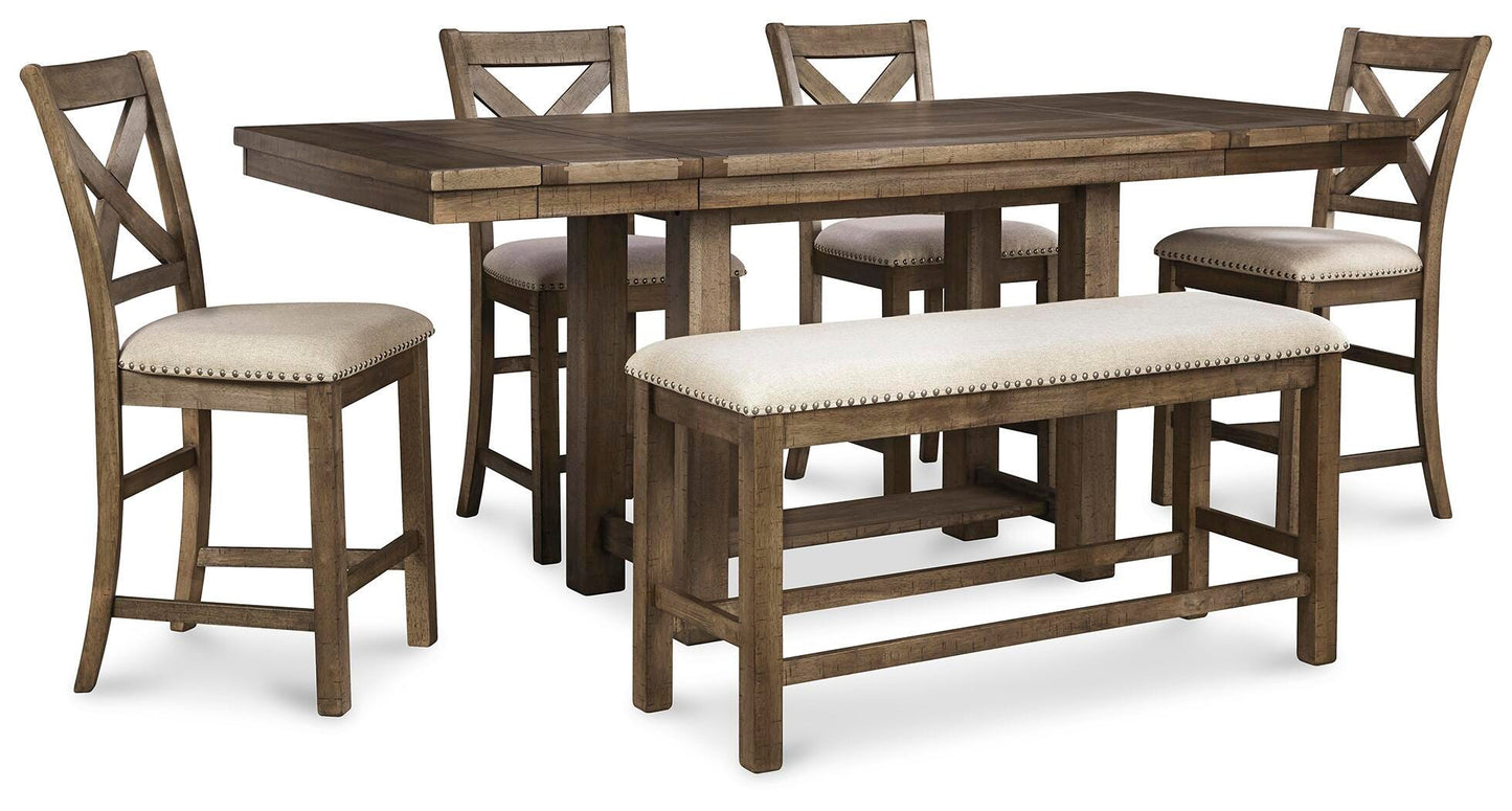 Moriville Counter Height 6PC Dining Table Set
