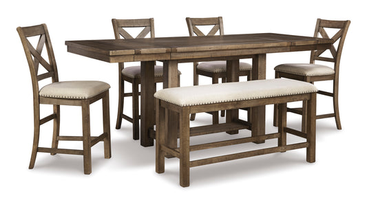 Moriville Counter Height 6PC Dining Table Set