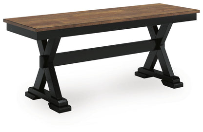 Wildenauer & Purlaney 6PC Dining Table Set w/ Bench