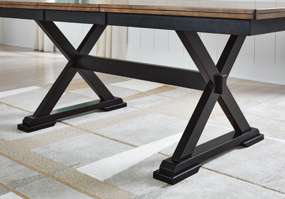 Wildenauer & Purlaney 6PC Dining Table Set w/ Bench