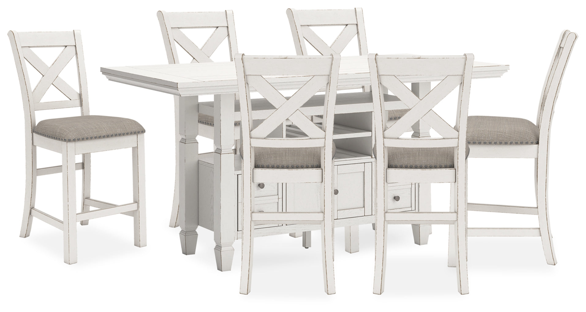 Robbinsdale Counter Height Dining Table and 6 Barstools