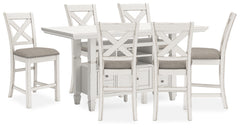 Robbinsdale Counter Height Dining Table and 6 Barstools