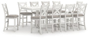 Robbinsdale Counter Height Dining Table and 10 Barstools