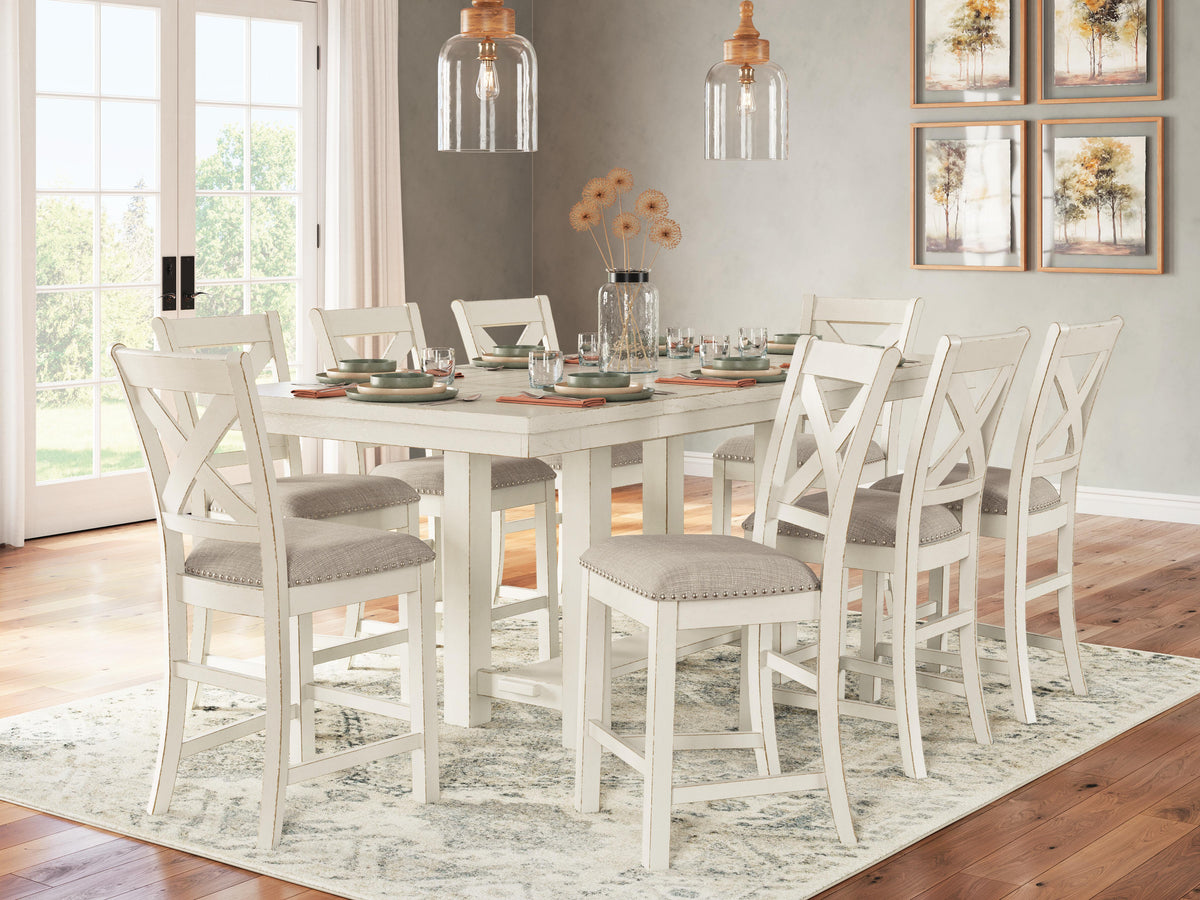 Robbinsdale Counter Height Dining Table and 8 Barstools
