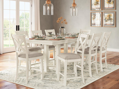 Robbinsdale Counter Height Dining Table and 8 Barstools