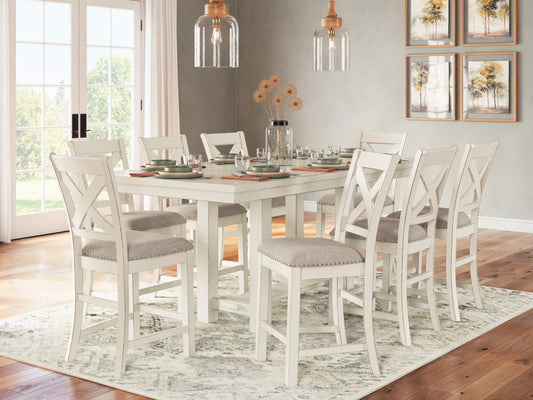Robbinsdale Counter Height Dining Table and 8 Barstools