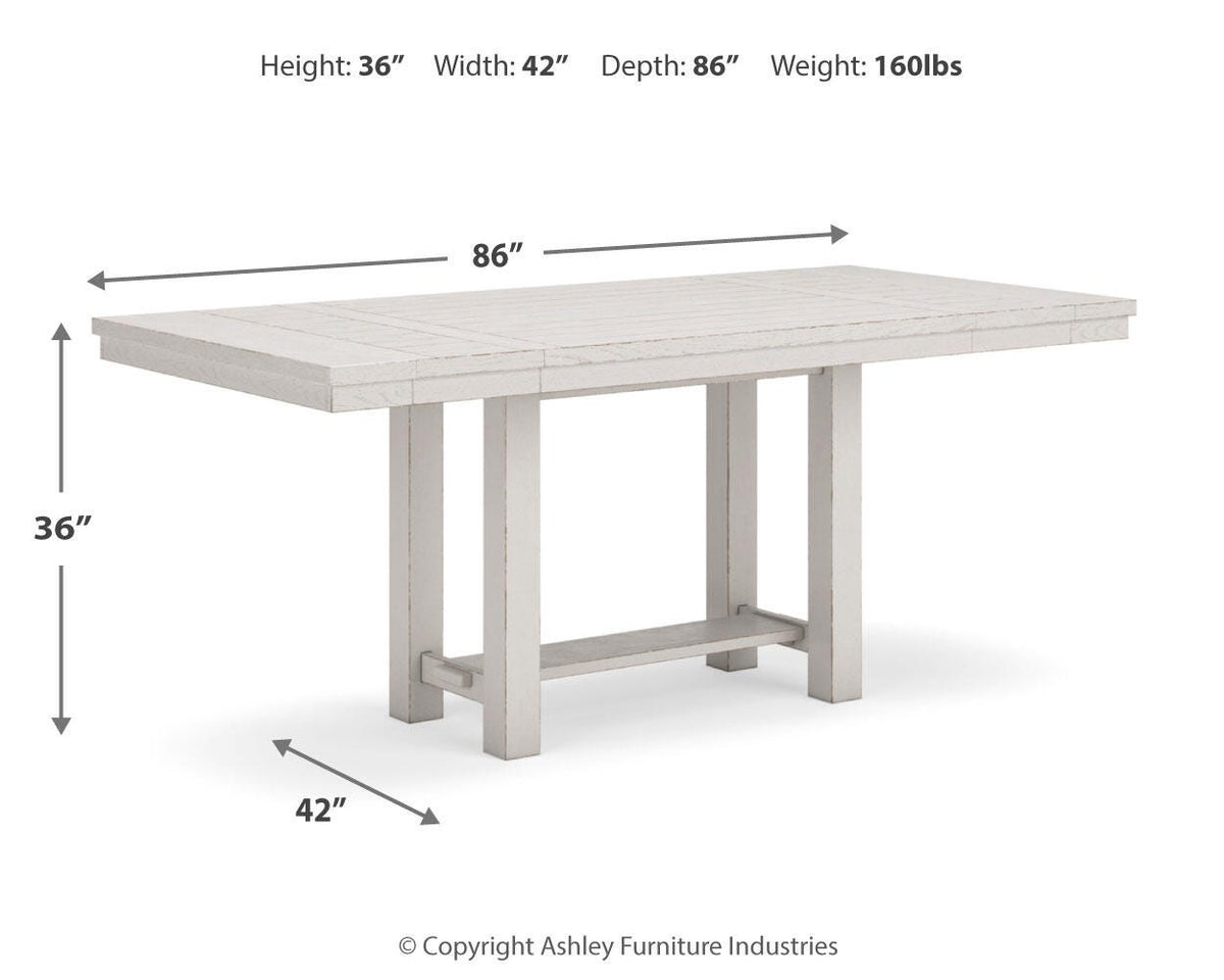 Robbinsdale Counter Height Dining Table and 8 Barstools