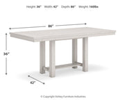 Robbinsdale Counter Height Dining Table and 8 Barstools