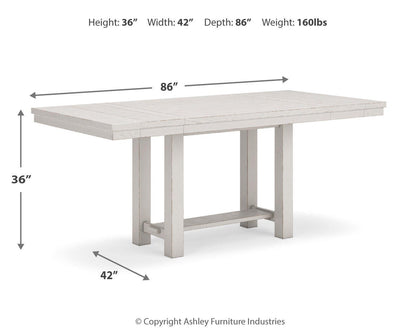 Robbinsdale Counter Height Dining Table and 8 Barstools