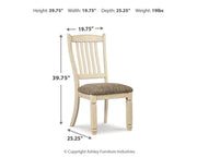 Bolanburg Dining Table and 2 Chairs and 2 Benches