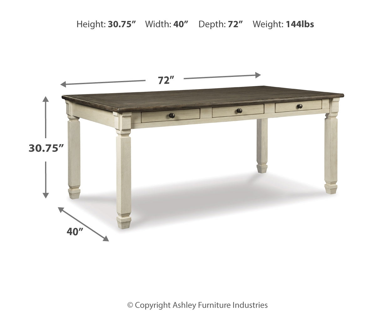 Bolanburg Dining Table and 4 Chairs
