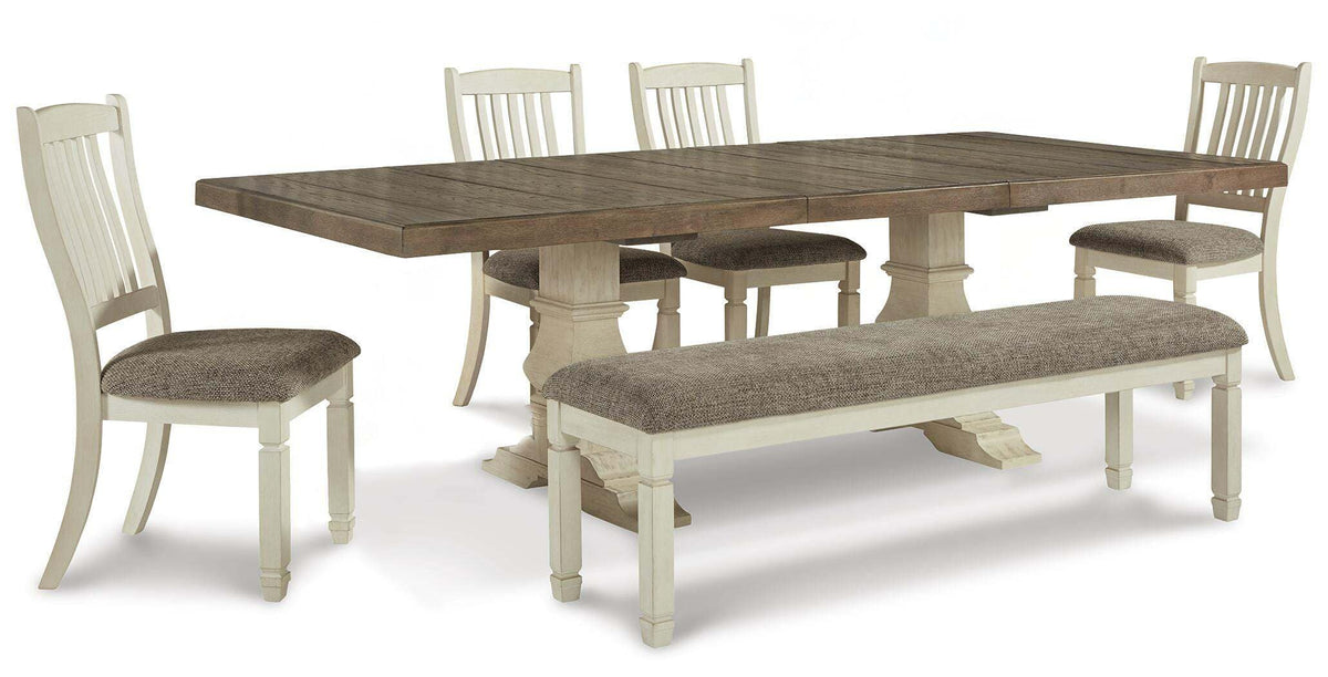Bolanburg Extension Dining Table, 4 Chairs and Bench