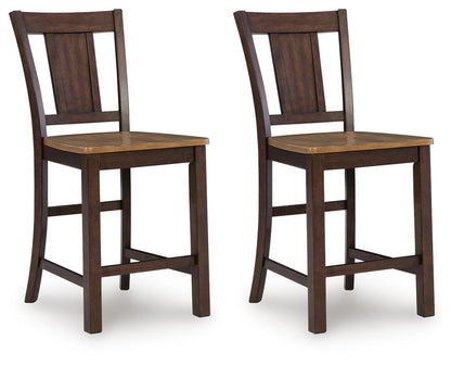 Rylandeen Counter Height Dining Table and 4 Barstools