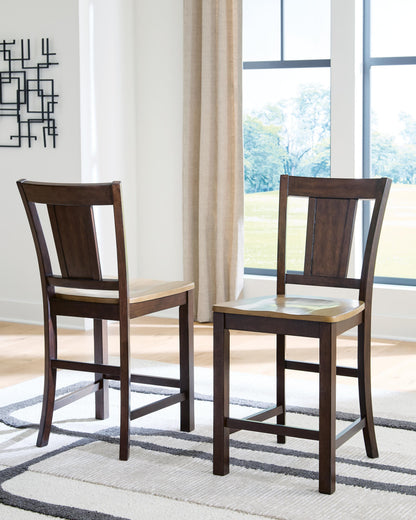 Rylandeen Counter Height Dining Table and 4 Barstools