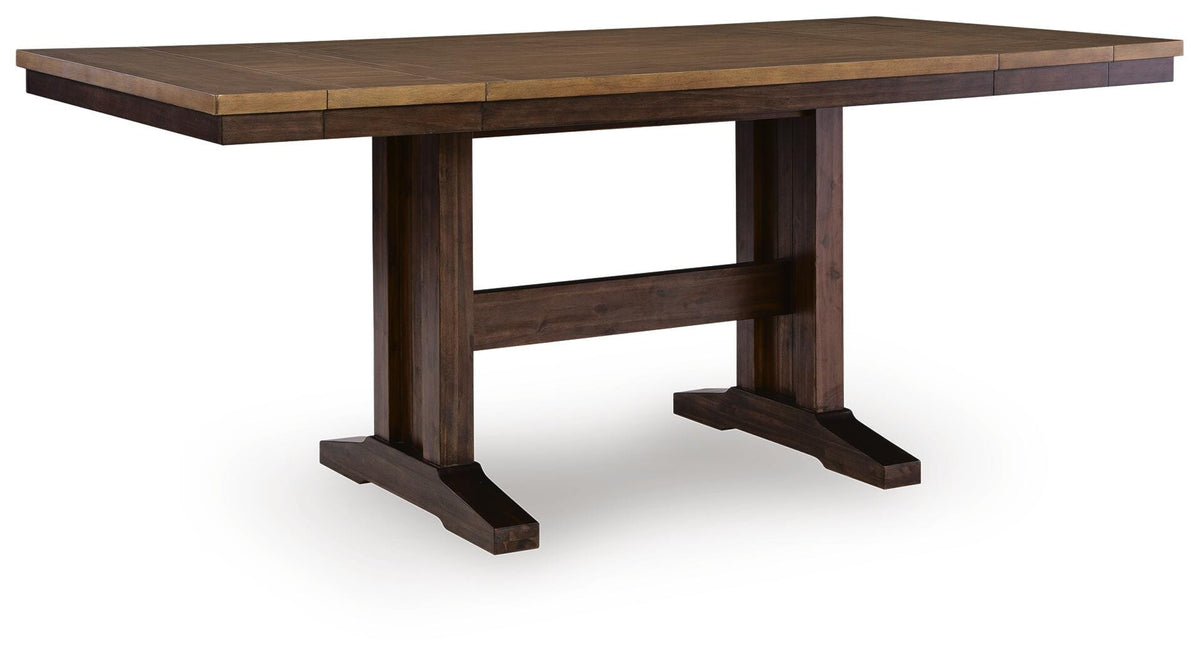 Rylandeen Counter Height Dining Table and 6 Barstools