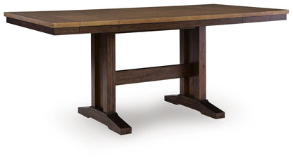 Rylandeen Counter Height Dining Table and 6 Barstools