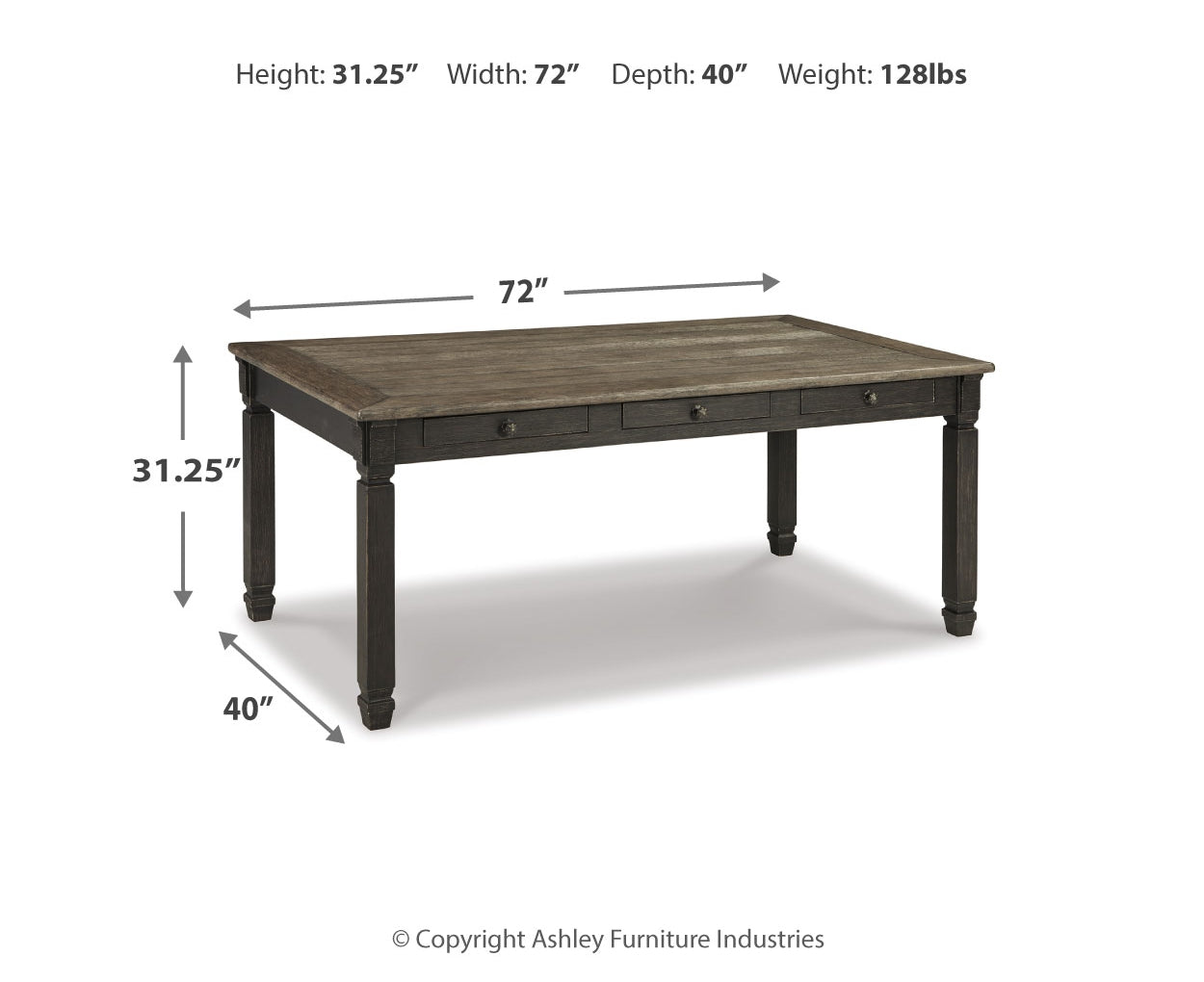 Tyler Creek Dining Table and 6 Chairs