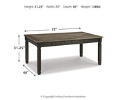 Tyler Creek Dining Table and 6 Chairs