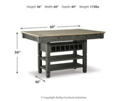 Tyler Creek Counter Height Dining Table and 4 Barstools