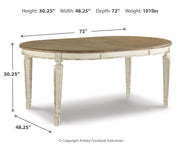 Realyn Dining Table and 4 Chairs