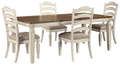 Realyn Dining Table and 4 Chairs