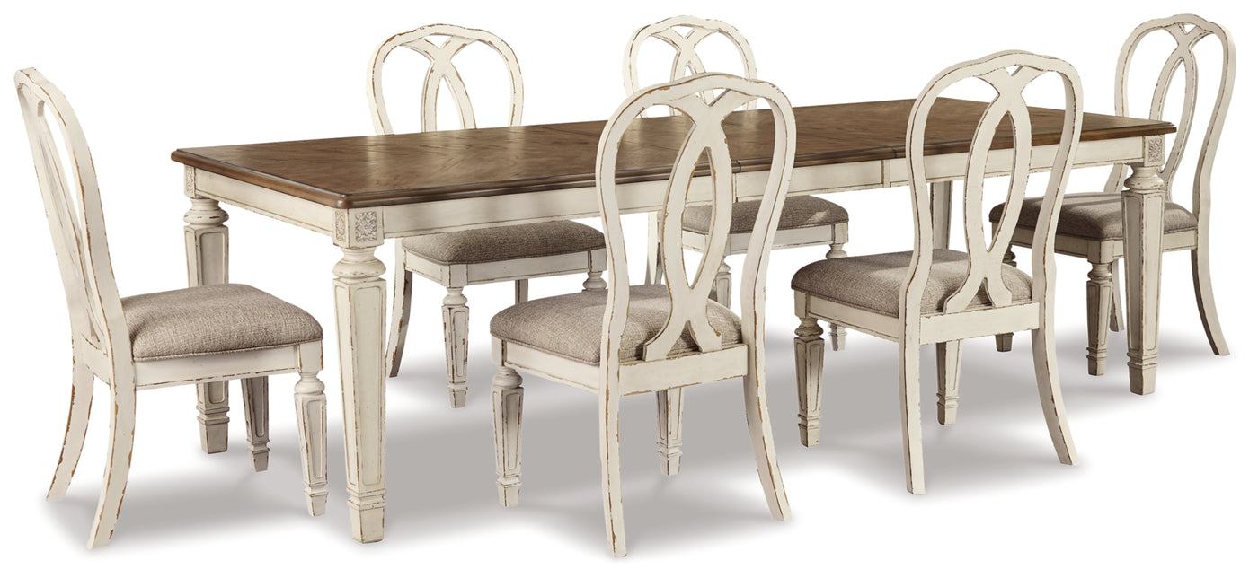 Realyn Dining Table and 6 Chairs