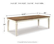 Realyn RECT Dining Room EXT Table