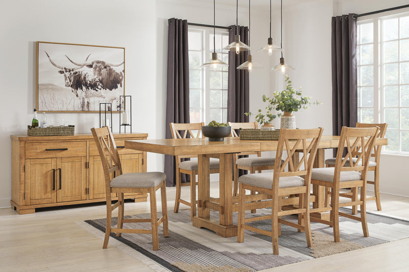 Havonplane Counter Height Dining Table and 6 Barstools