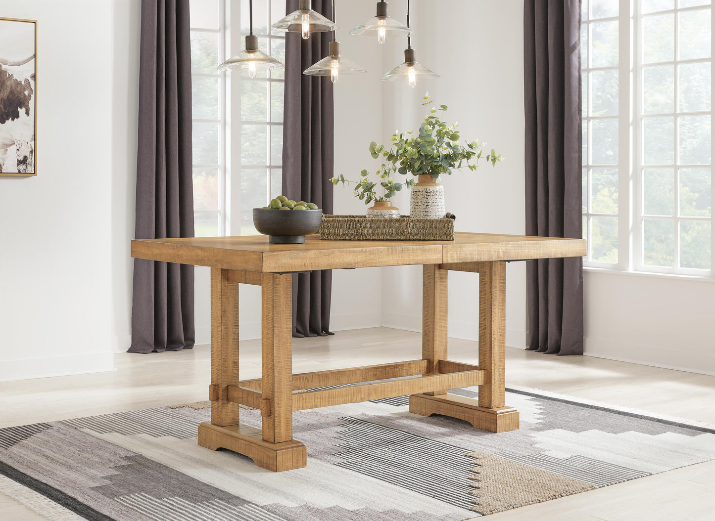 Havonplane Counter Height Dining Table and 6 Barstools
