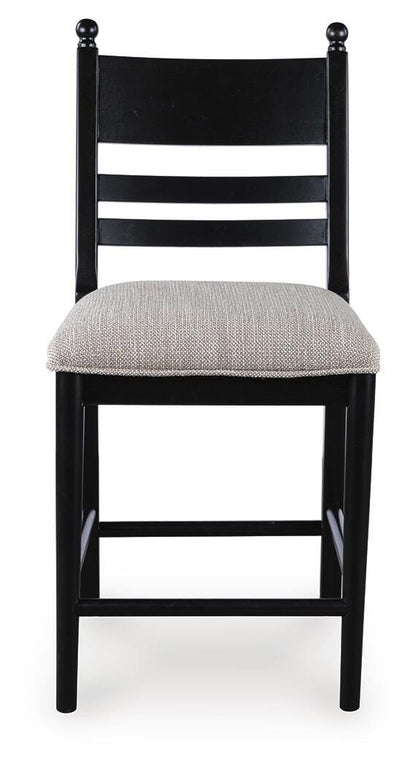 Greddinton Counter Height Dining Table and 4 Barstools