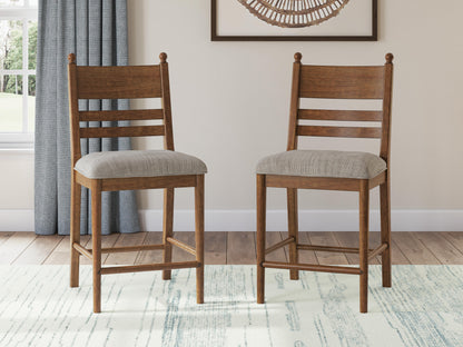 Greddinton Counter Height Dining Table and 6 Barstools