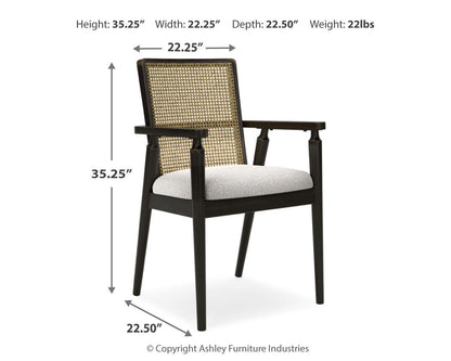Galliden Dining UPH Arm Chair (2/CN)
